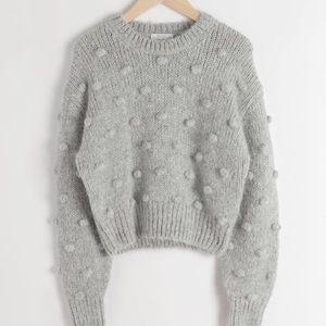 \u0026 Other Stories Sweaters | Alpaca Wool Knit Bobble Sweater | Color: Gray | Size: M | Aklein333's Closet